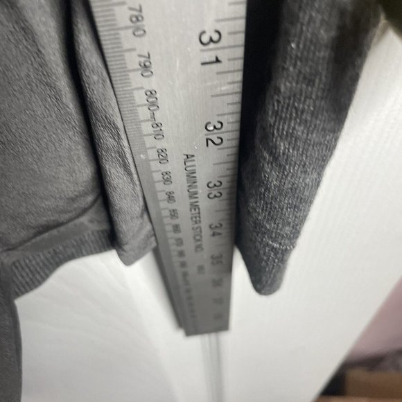 COS Metallic Shift Dress Women’s S Metallic Gray Wool Knit Silk Back Long Sleeve - Picture 6 of 8